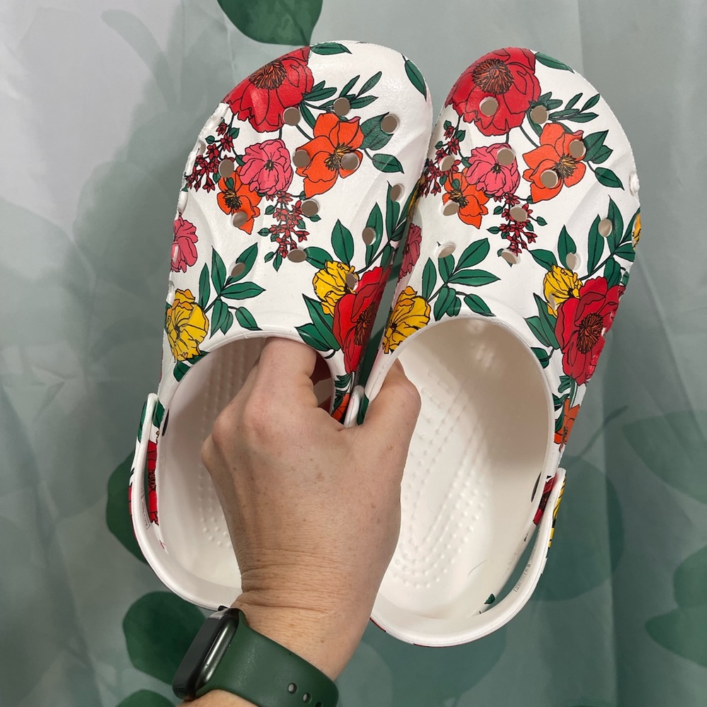 Floral crocs